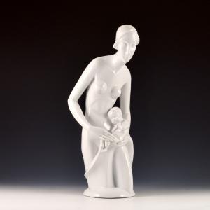 Madre con bambino - Gerhard Schliepstein, Manifattura Rosenthal, 1936